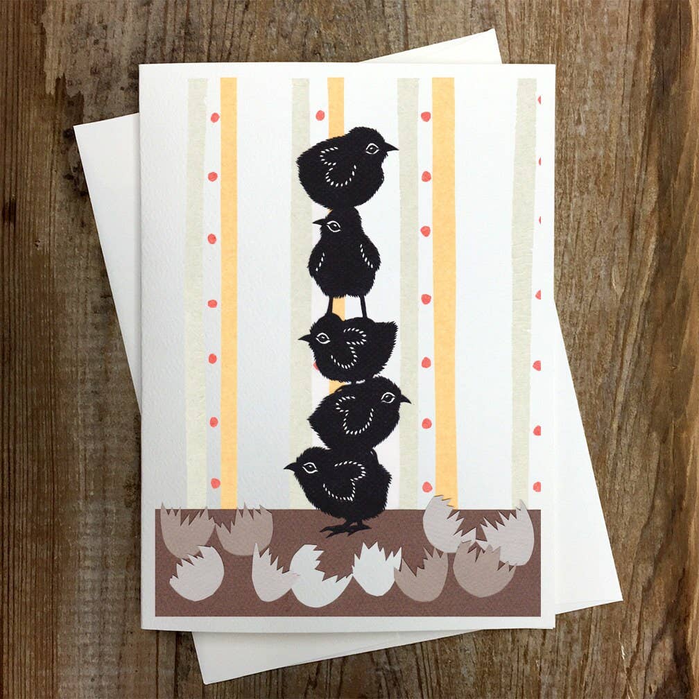Stack-o-Chicks - Greeting Card