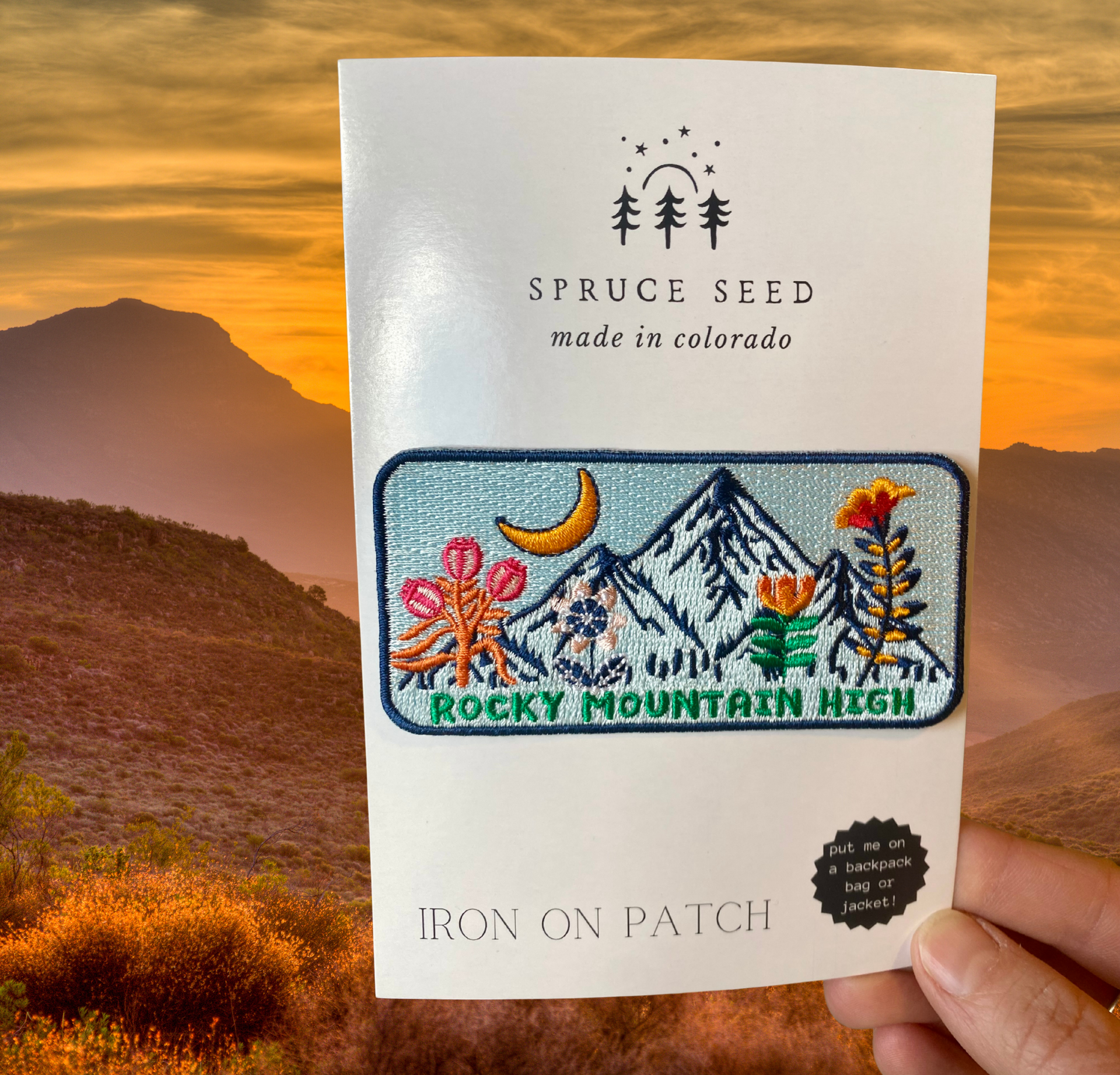Iron On Patch - Rocky Mountain High