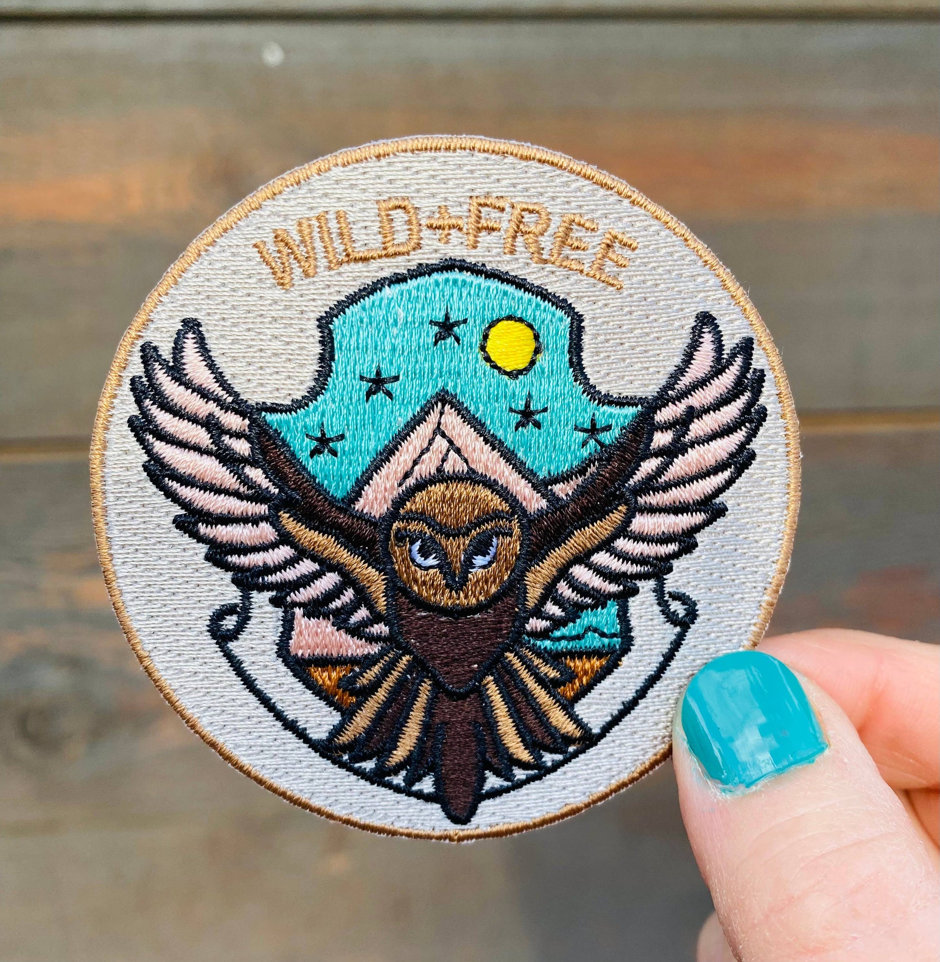 Iron On Patch - Wild + Free Owl Patch