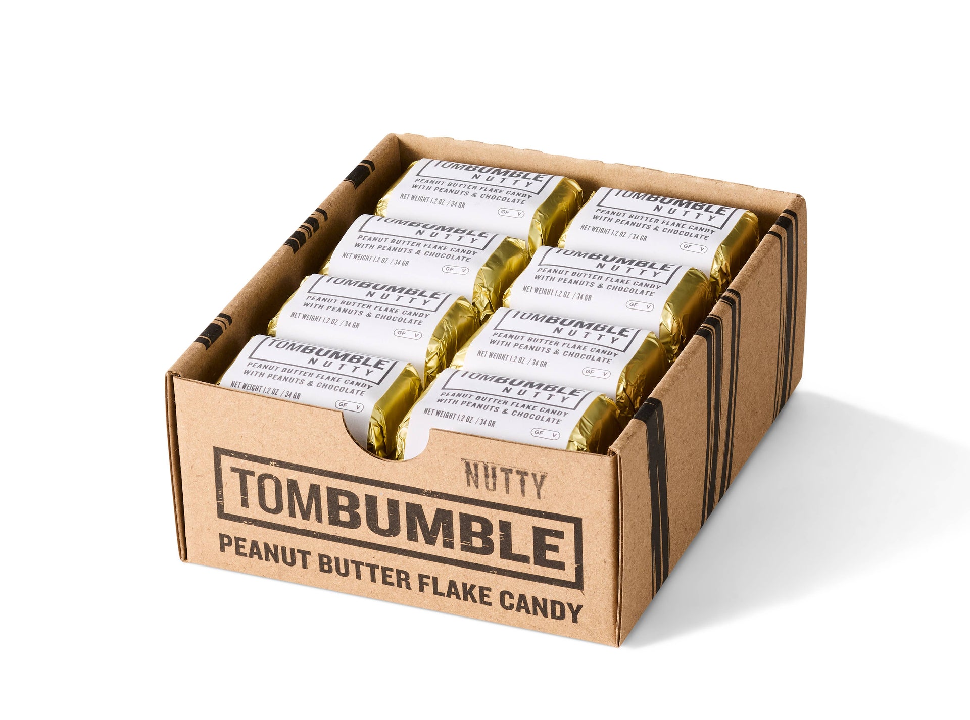 Tom Bumble Nutty Candy Bar - Peanut Butter Flake & Chocolate