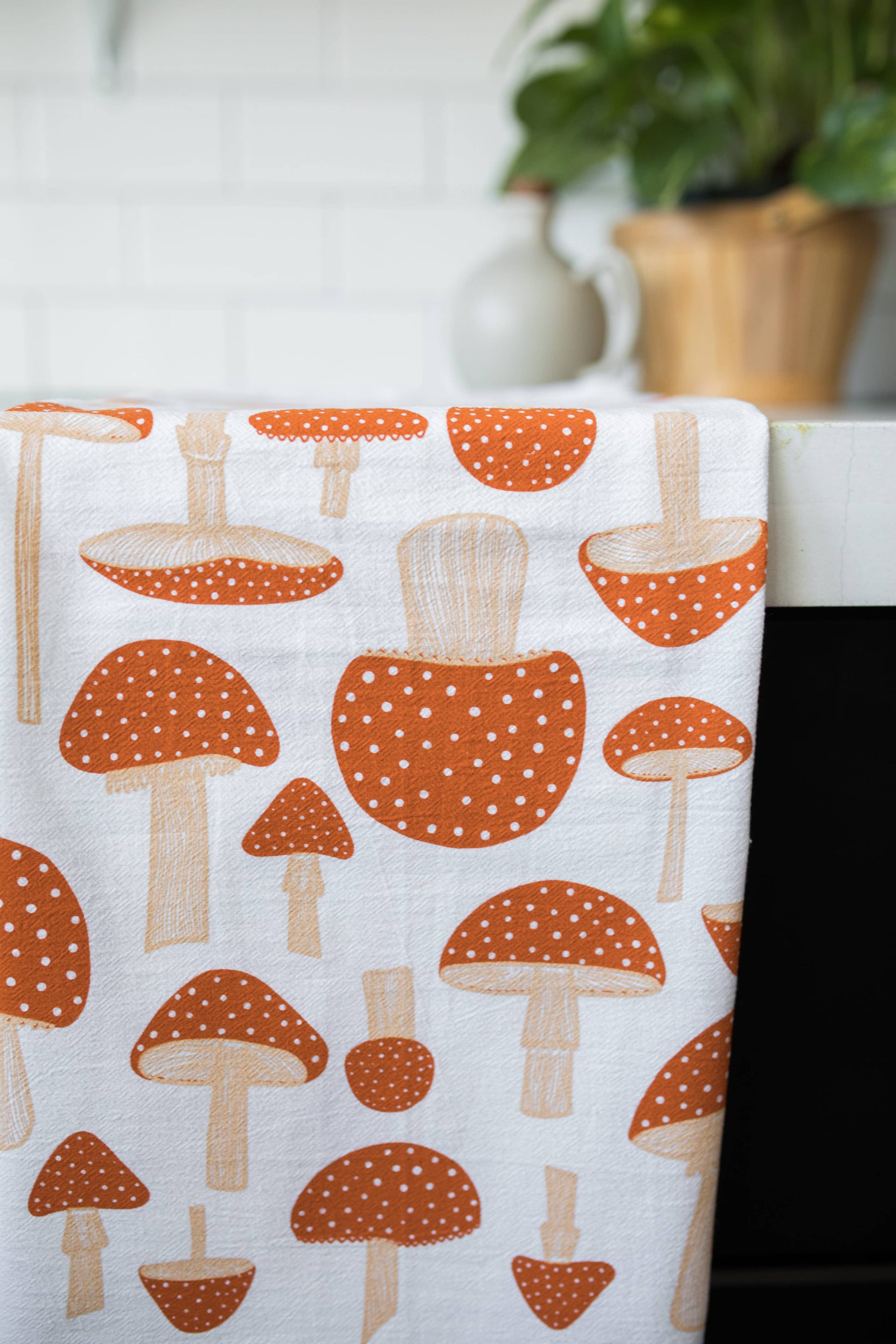 Mushroom Tea Towel – Fall Kitchen Decor