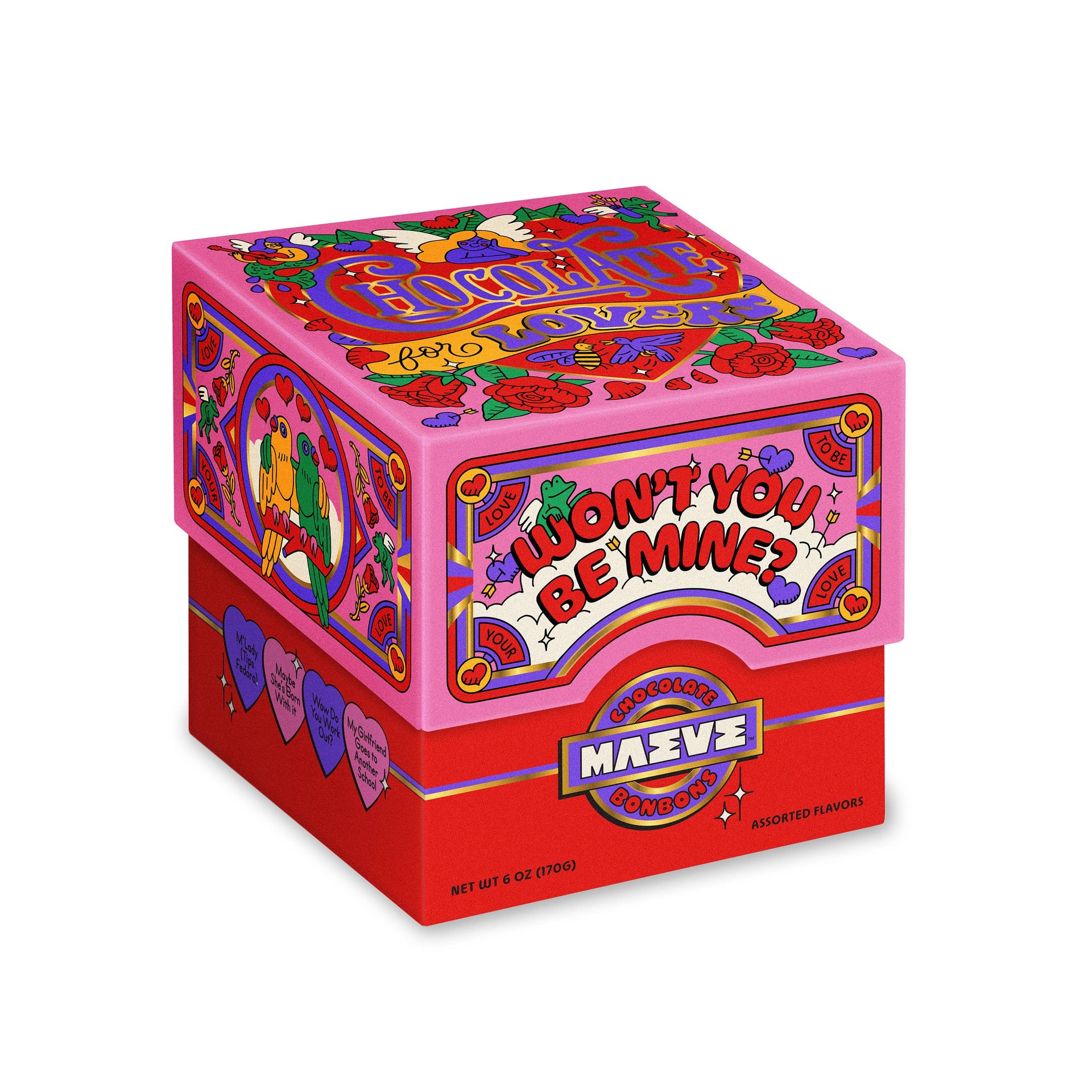 NEW! Valentine's - Chocolate For Lovers Bonbon Box - 6oz