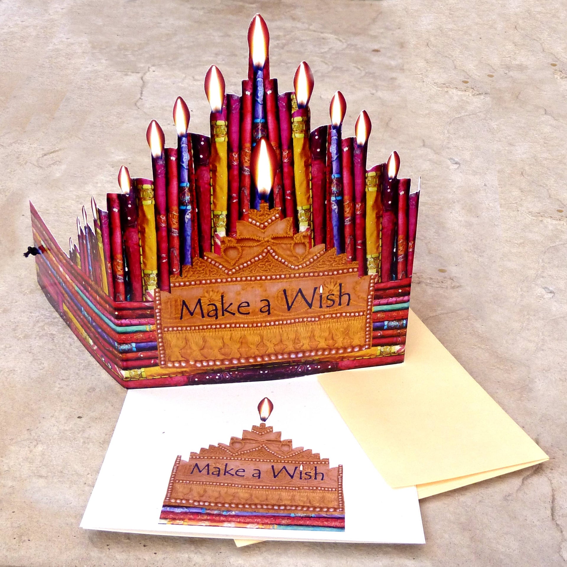 Greeting Card with Tiara, Make a Wish, Candles