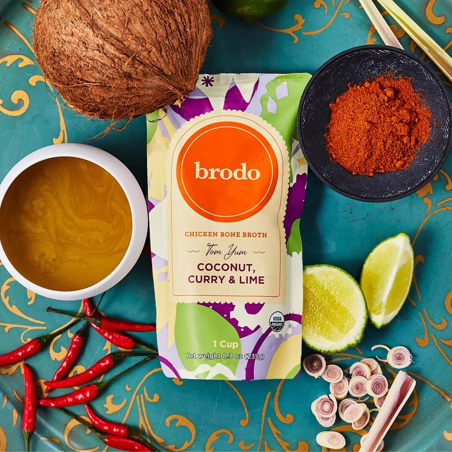 Organic Tom Yum Bone Broth (8 ounces)