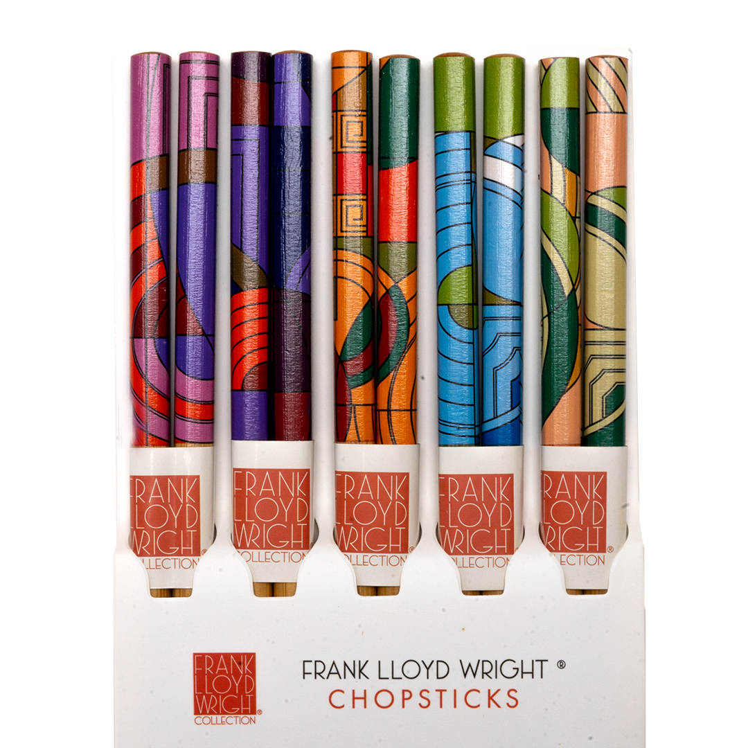 5 Piece Chopsticks Set Frank Lloyd Wright Max Hoffman w/ Gift Box (10/100)