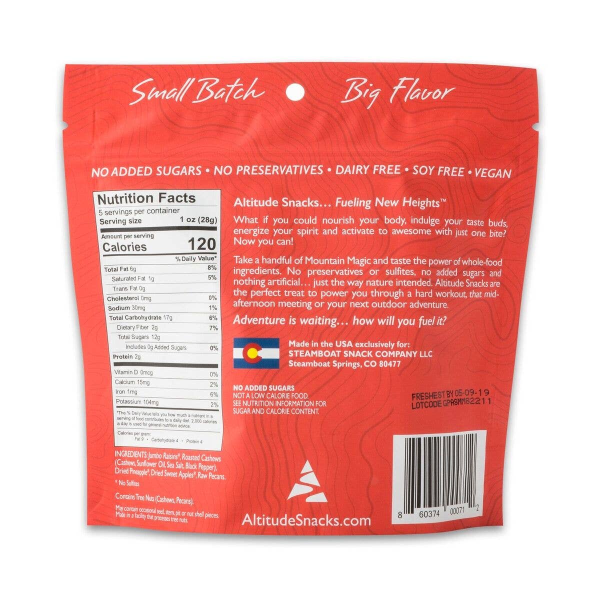 Mountain Magic Altitude Snacks - No Added Sugars