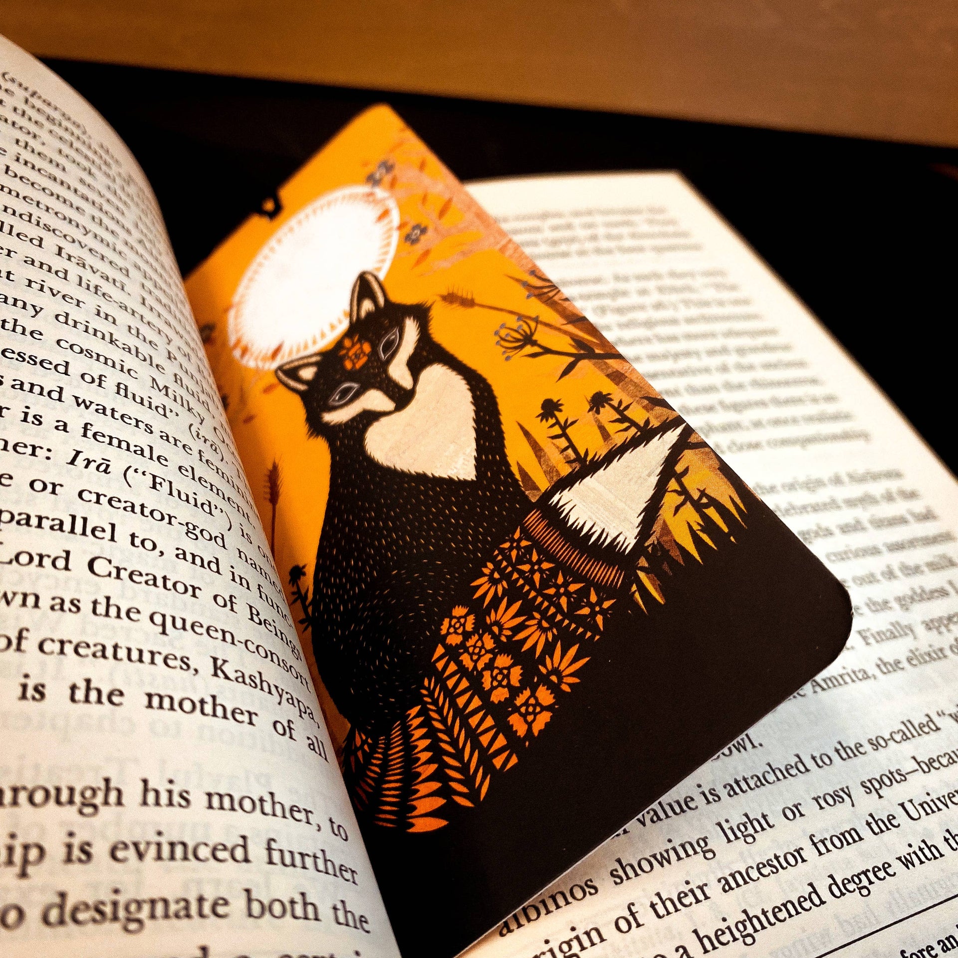 Fox Bookmark featuring cut paper collage by Angie Pickman