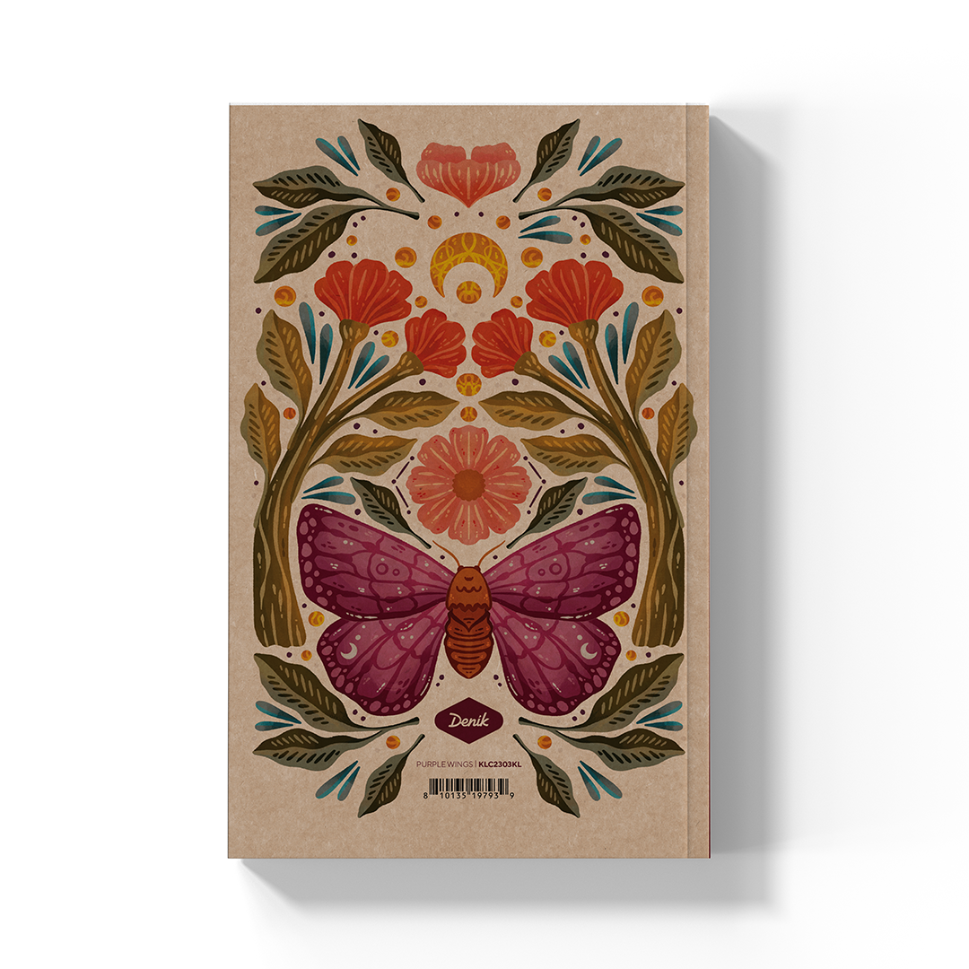 Purple Wings Kraft Layflat Notebook KLC2303KL