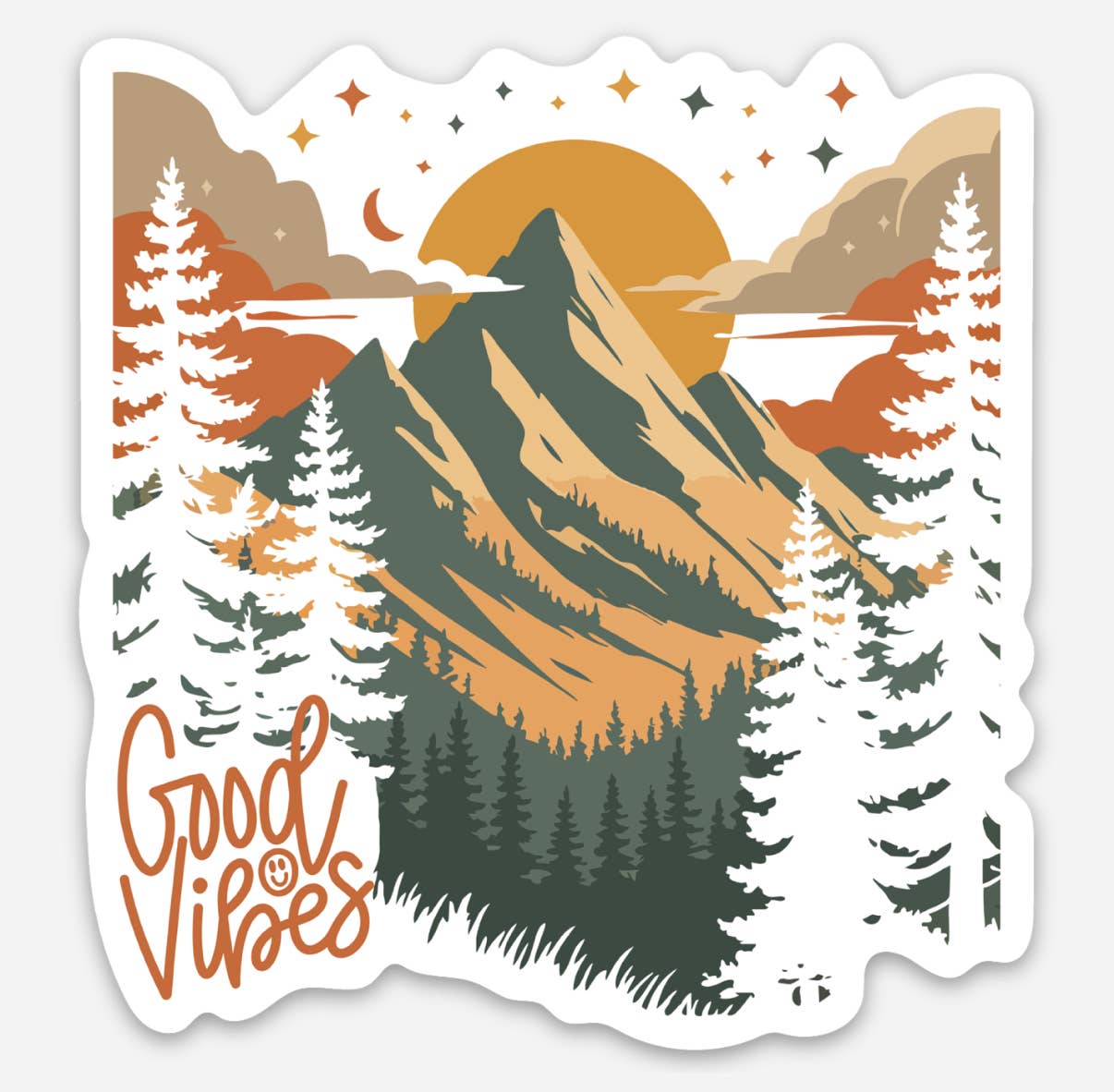 Mountain Good Vibes- Vinyl Sticker