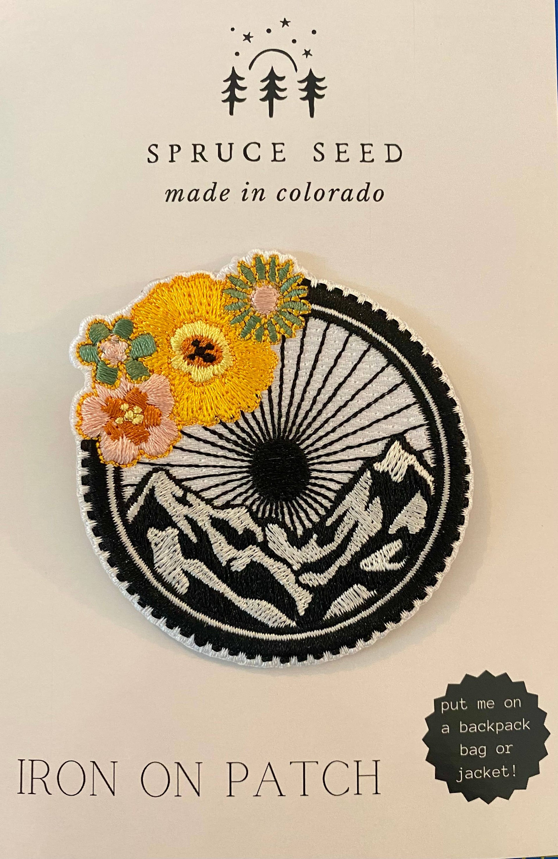 Iron On Patch - Bicycle Floral Bike Patch