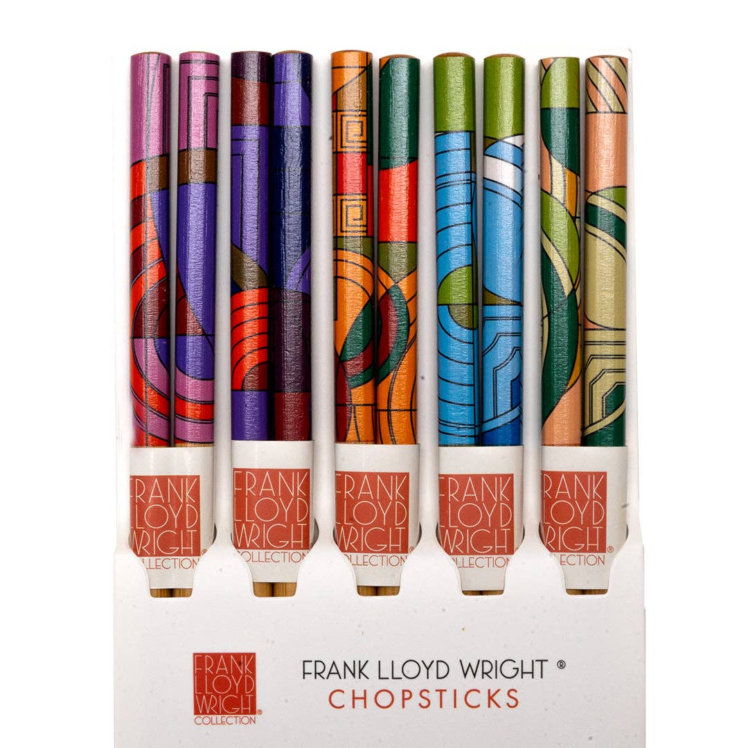 5 Piece Chopsticks Set Frank Lloyd Wright Max Hoffman w/ Gift Box (10/100)