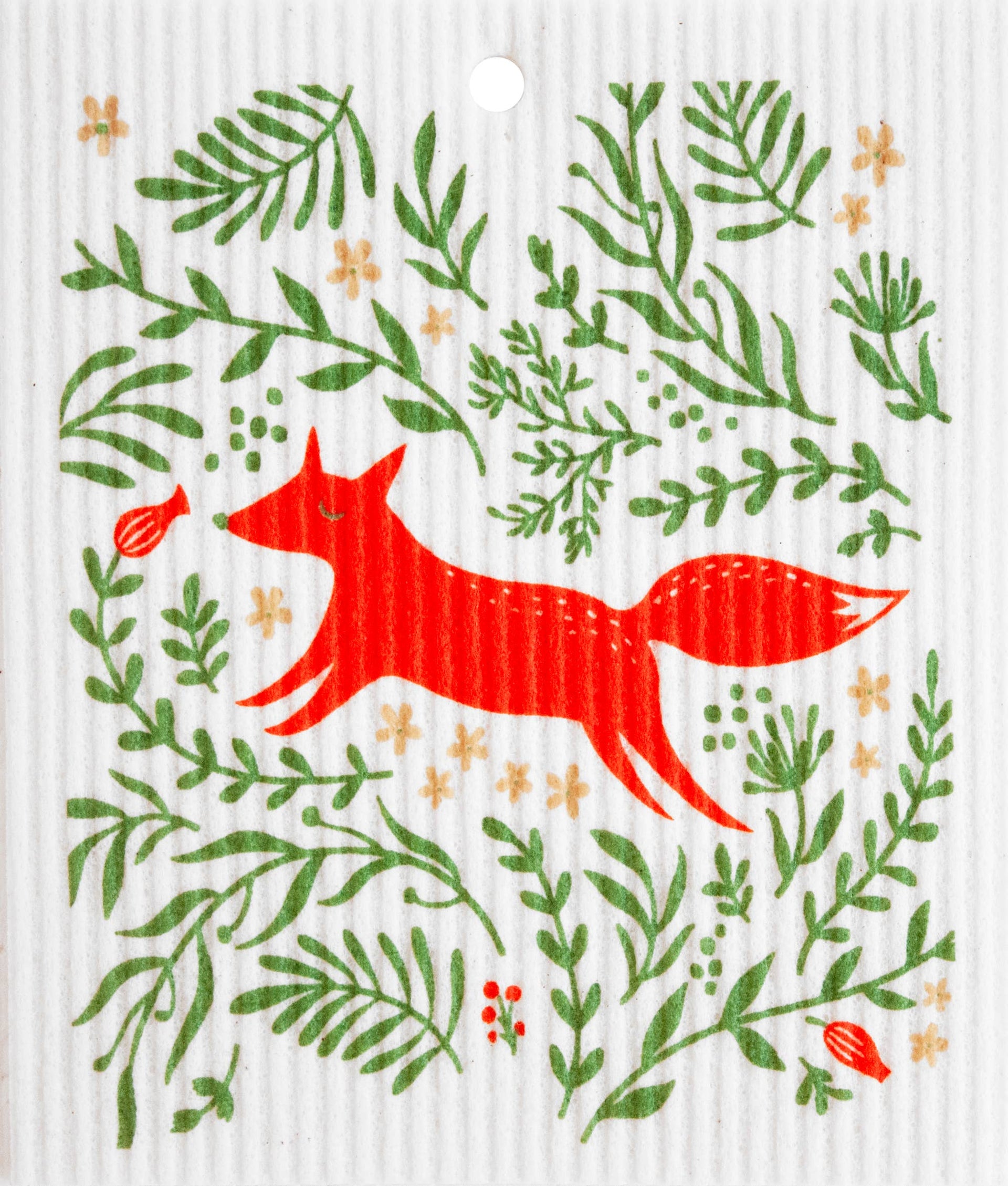 Floral Fox Swedish Wash Towel