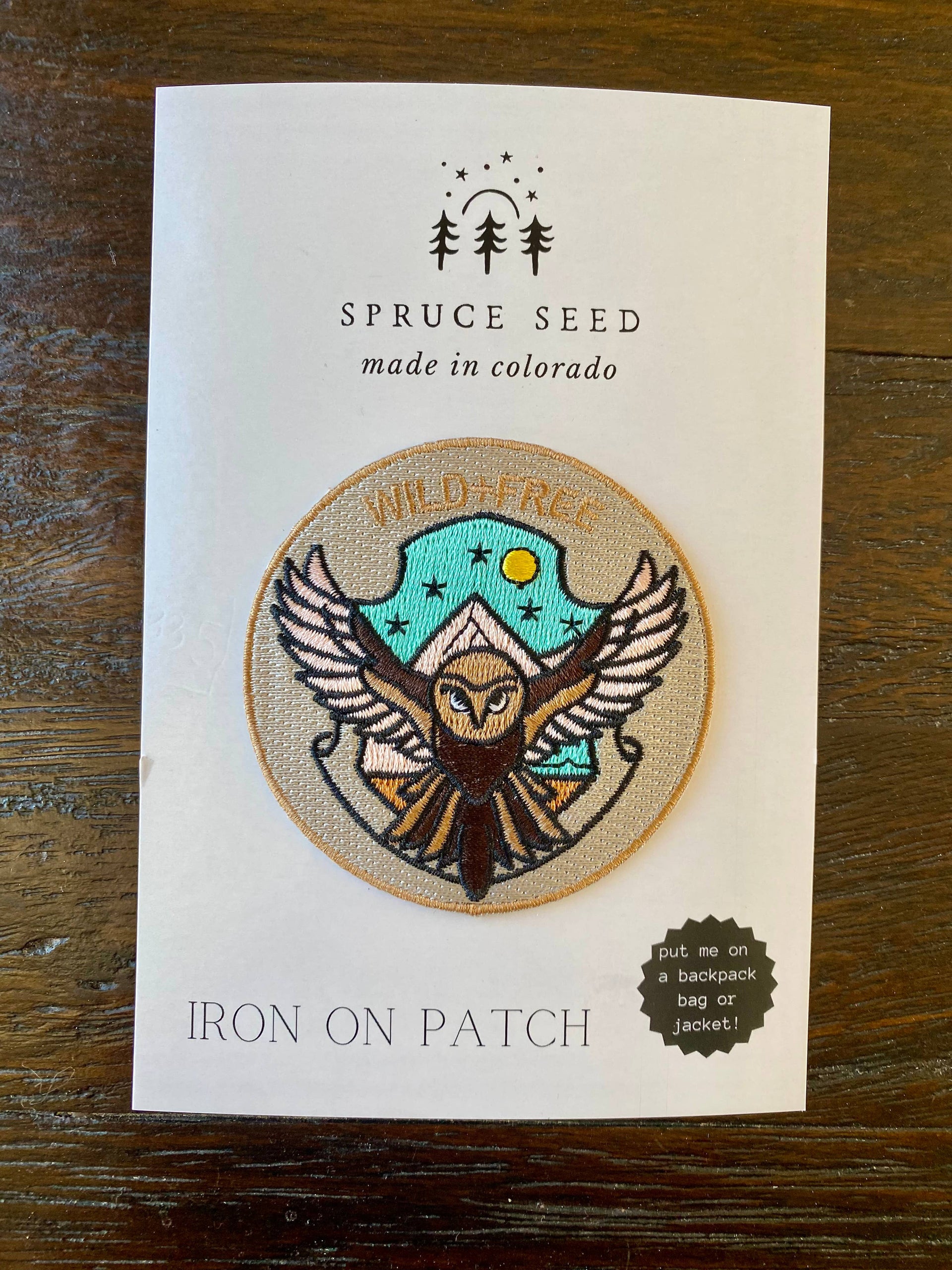Iron On Patch - Wild + Free Owl Patch