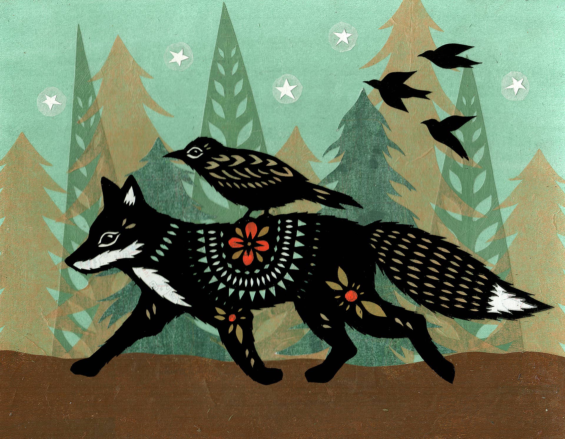 Rest Here - 8 x 10 inch Cut Paper Art Print