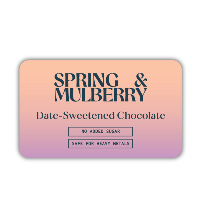 Spring & Mulberry Shelf Talker