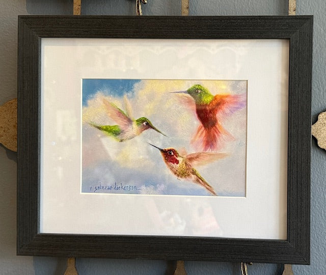 "The Dance" Framed 5"x7" print of original oil painting by local Colorado artist,Rita Salazar Dickerson