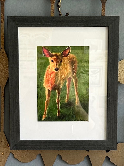 "Little One" Framed 5"x7" print from original oil painting by local Colorado artist, Rita Salazar Dickerson
