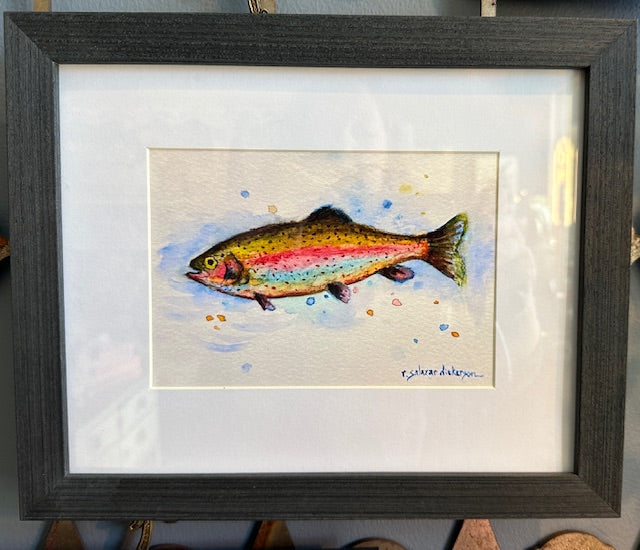 "Colorado Rainbow" Framed 5"x7" print from original watercolor painting by local Colorado artist, Rita Salazar Dickerson