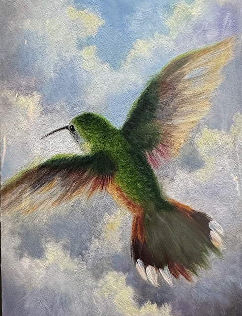 "Rocky Mountain High" 5"x7" card from original oil painting by local Colorado artist, Rita Salazar Dickerson