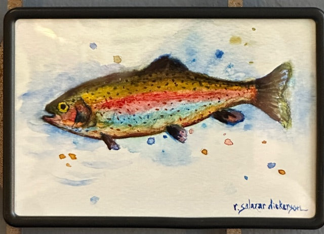 "Colorado Rainbow" Tiny Art Gallery Magnets by Local Colorado Artist, Rita Salazar Dickerson 4.25"x4.25"