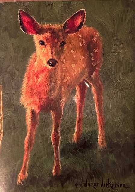 "Little One" 5"x7" Card From Original Oil Painting By Local Colorado Artist, Rita Salazar Dickerson