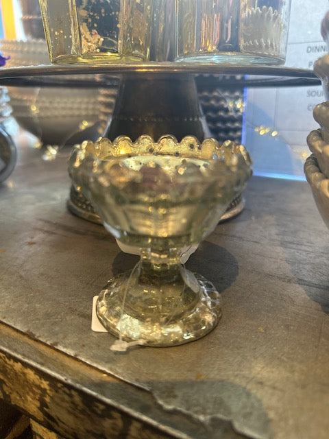 Small Vintage-style Mercury Candle Holder