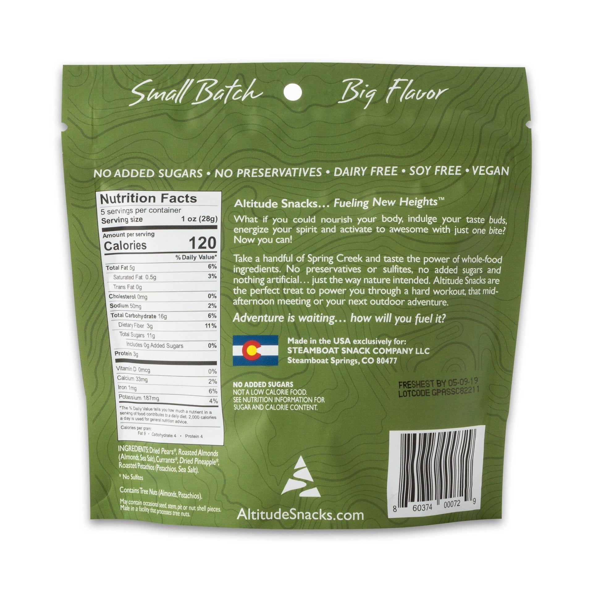 Spring Creek Altitude Snacks - No Added Sugars