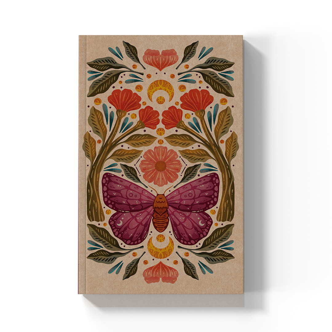 Purple Wings Kraft Layflat Notebook KLC2303KL