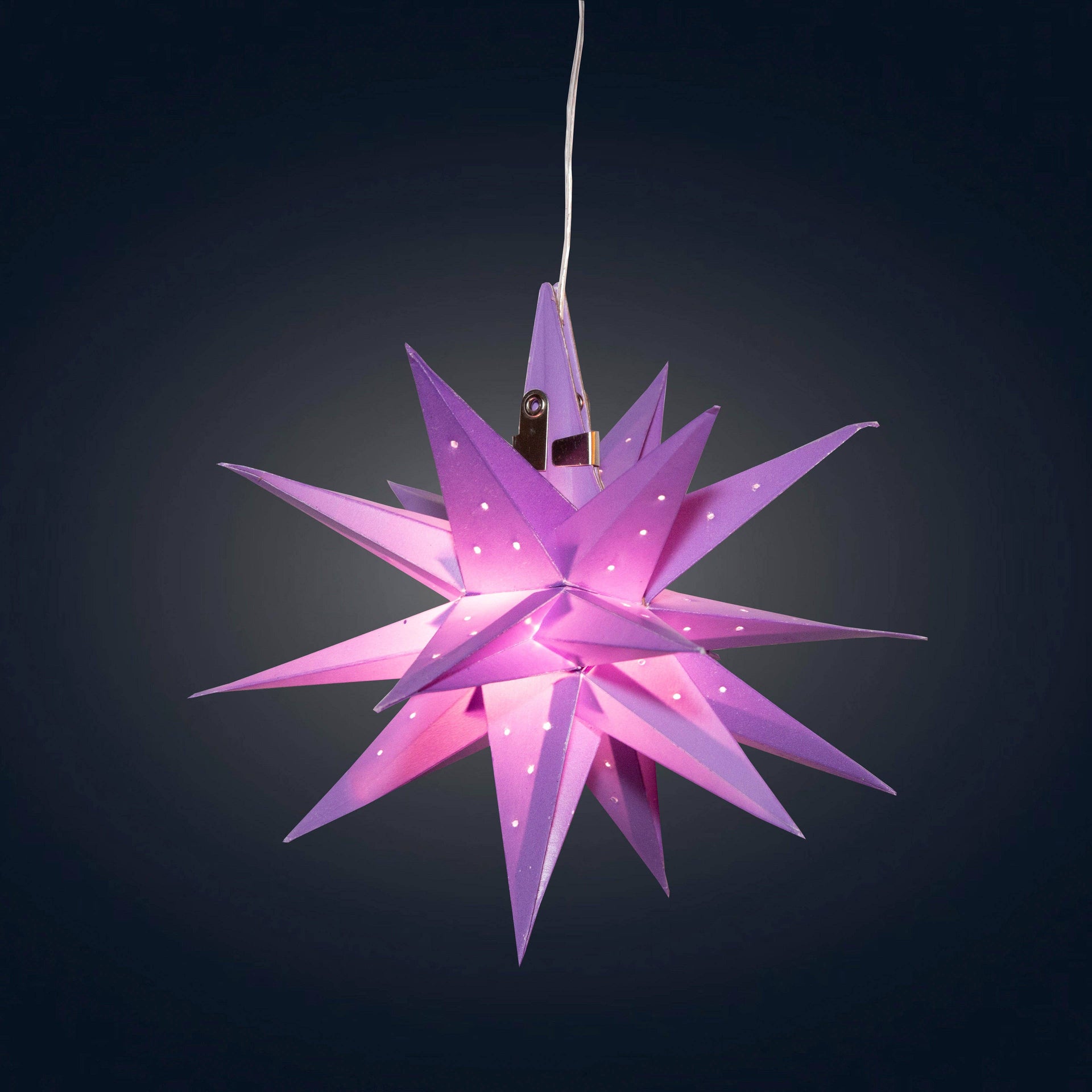 Moravian Mini Star 7" Purple - Needle Punch