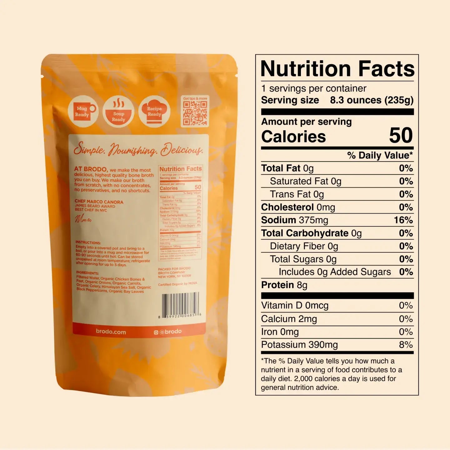 Organic Chicken Bone Broth (8 ounces)