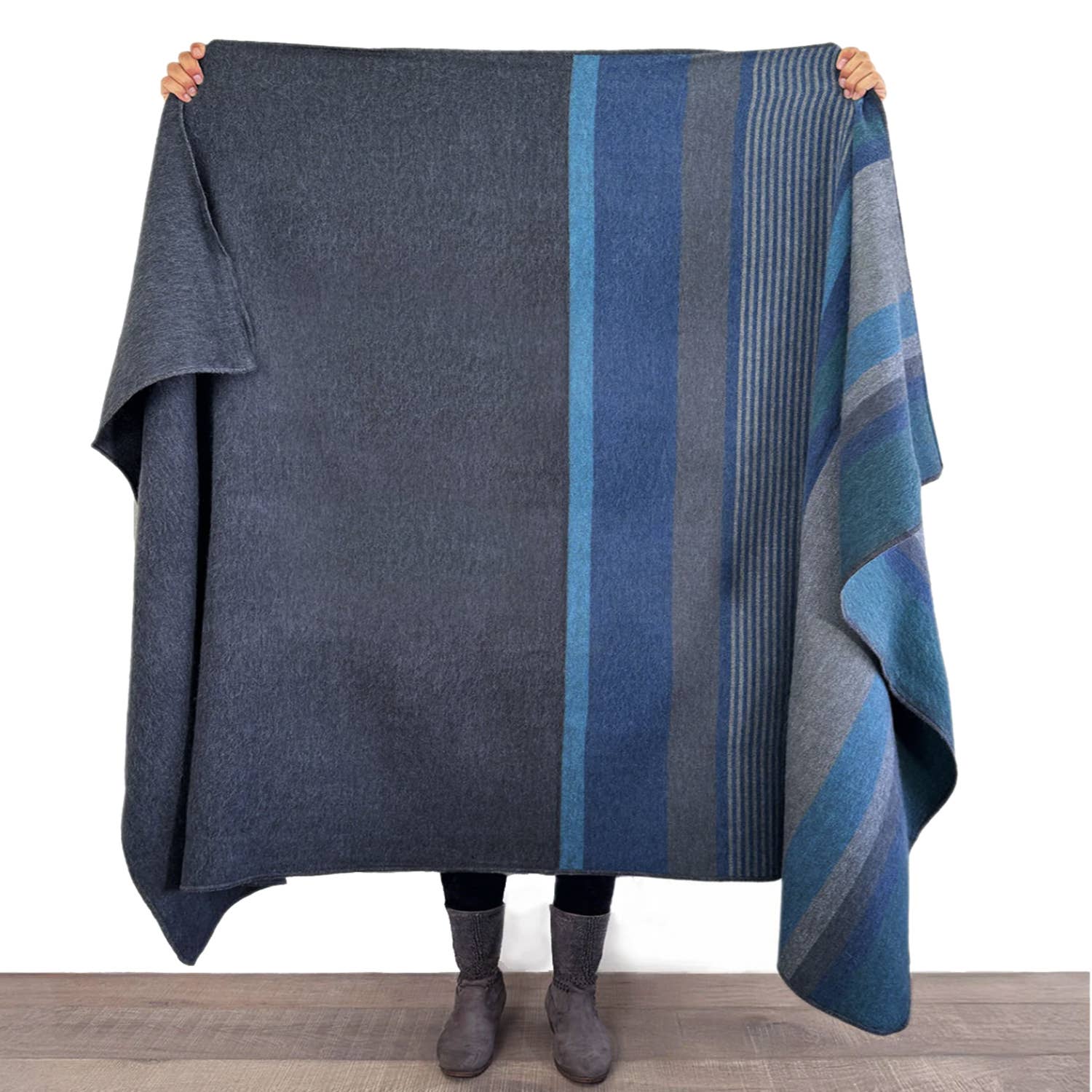 Alpaca Throw - Dark Sea