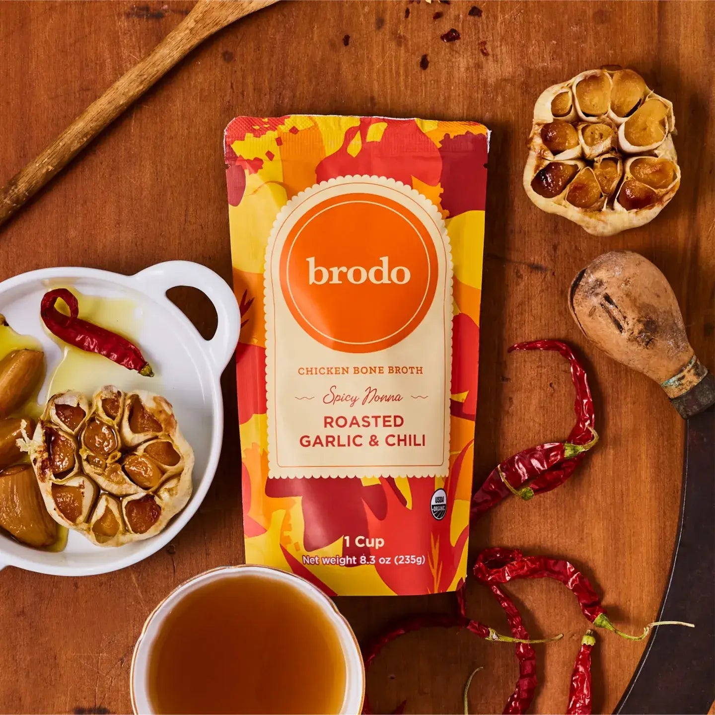 Organic Spicy Nonna Bone Broth (8 ounces)