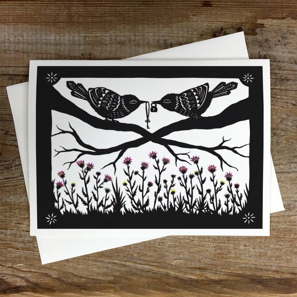 Above the Thistle Bush - Greeting Card