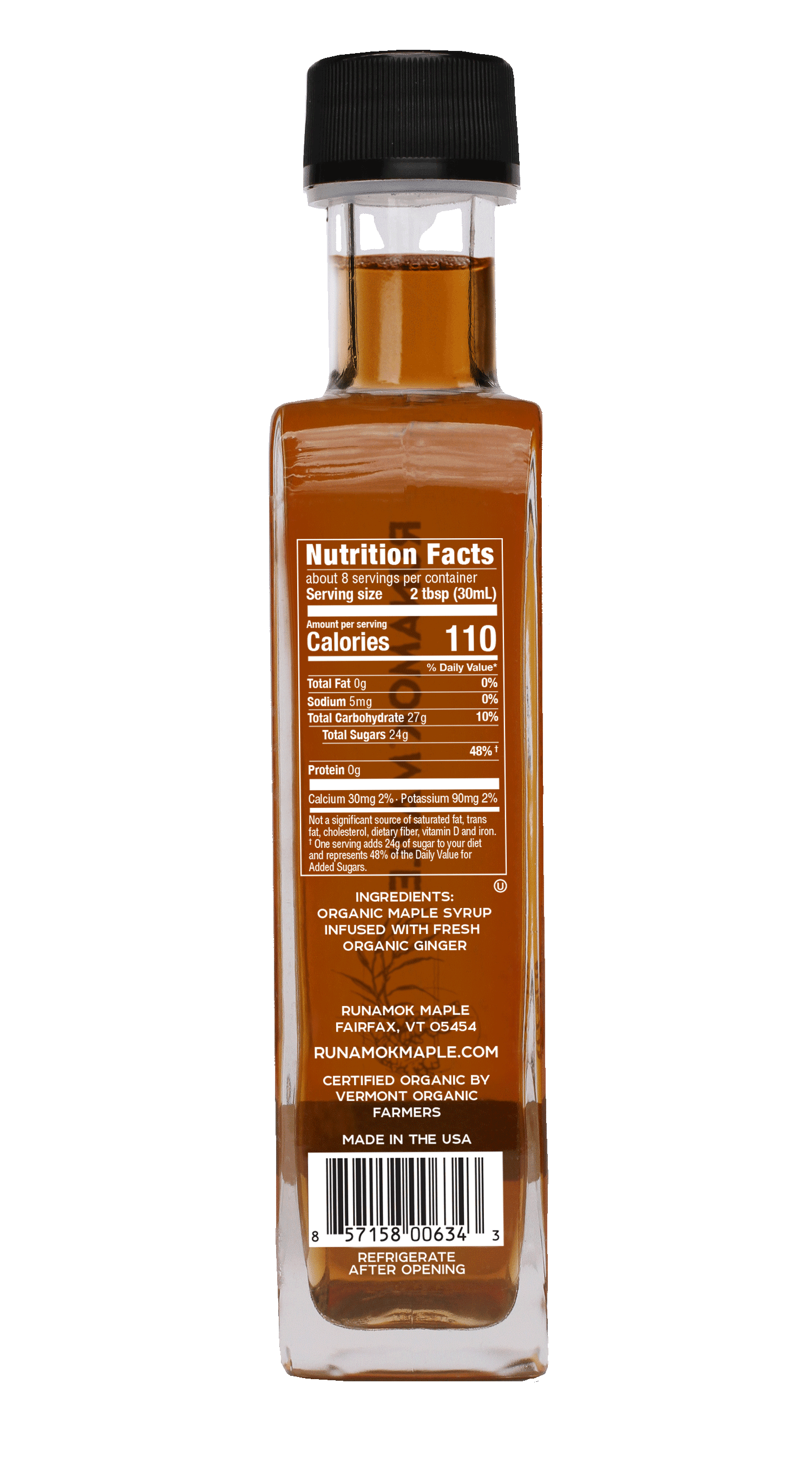 Award-Winning Ginger Root Infused Organic Maple Syrup